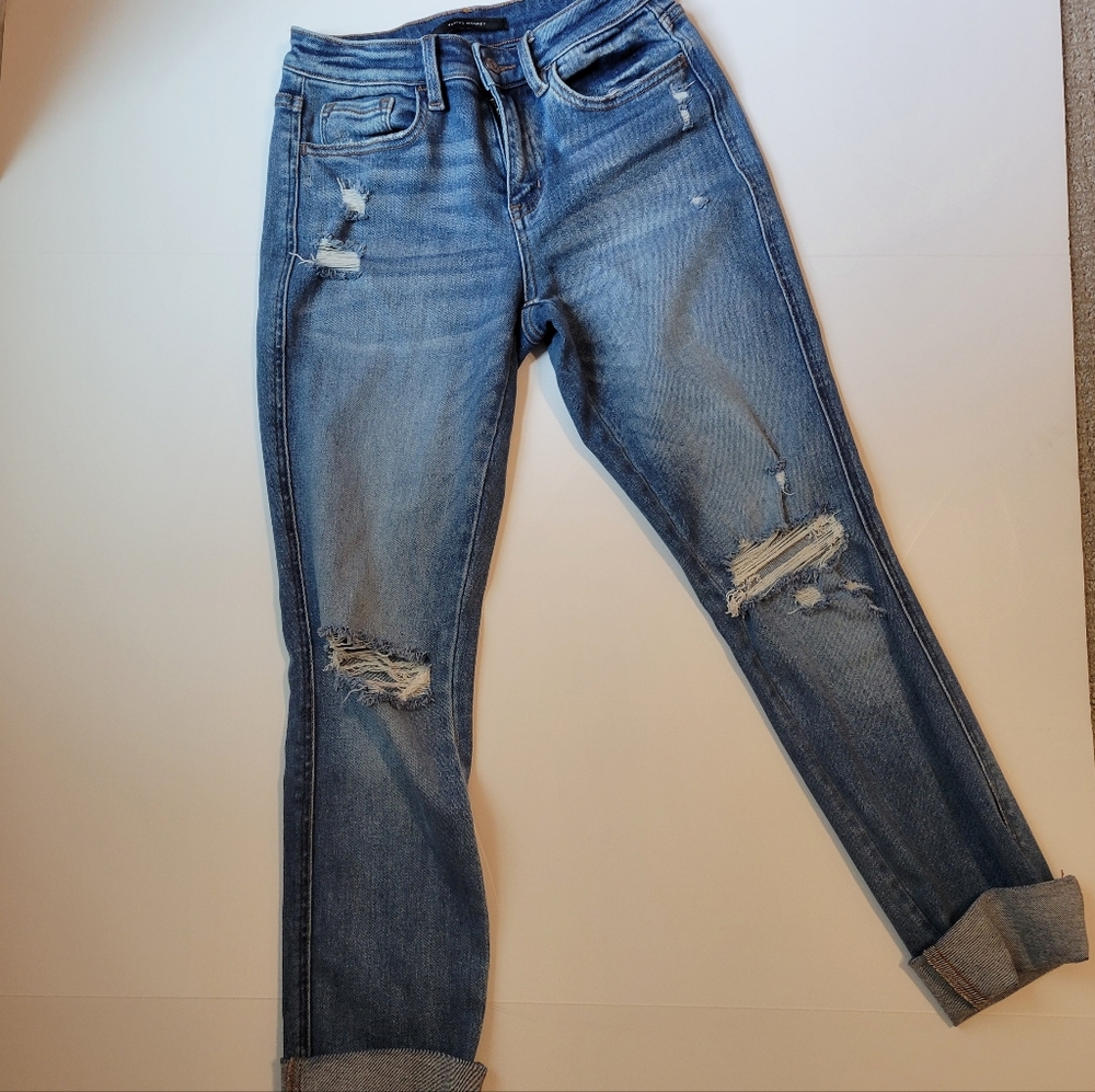 Flying Monkey Mid Rise Ankle Jeans